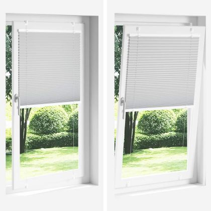 Плисирана щора Бяла 95x200 cm Ширина на плата 94,4 cm Полиестер