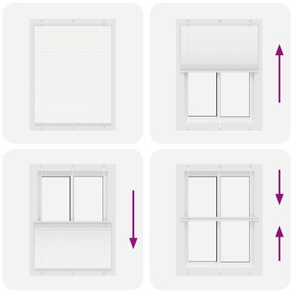 Плисирана щора Бяла 110x150 cm Ширина на плата 109,4 cm