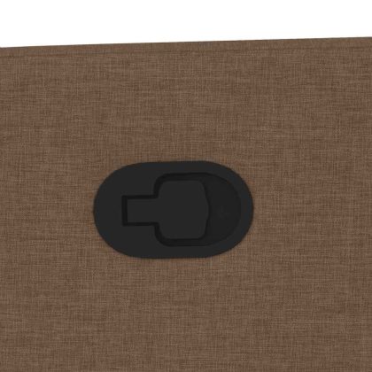 Изправящ масажен реклайнер стол, кафяв, текстил