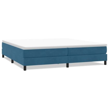 Box Spring Легло без матрак Тъмно синьо 200x210 cm Кадифе