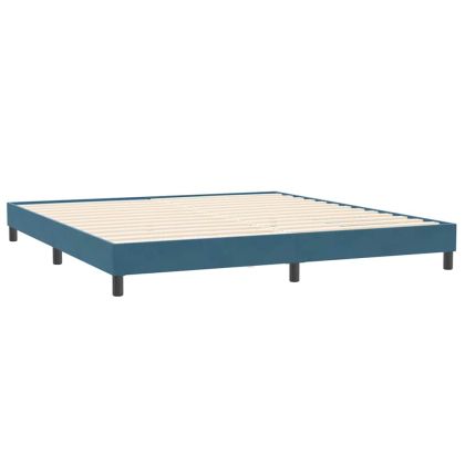 Box Spring Легло без матрак Тъмно синьо 200x210 cm Кадифе