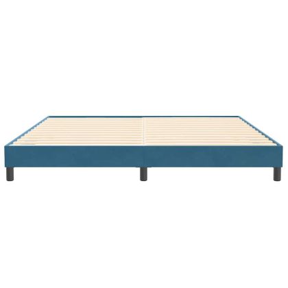 Box Spring Легло без матрак Тъмно синьо 200x210 cm Кадифе