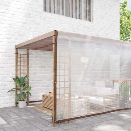 Прозрачен брезент с капси 8x10 m Полиетилен