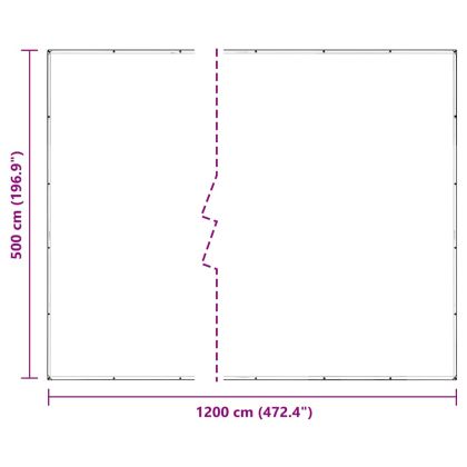 Прозрачен брезент с капси 5x12 m PVC