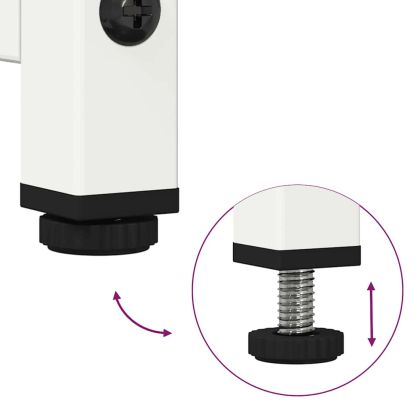 Висока дъска Бяла 68x39x107 cm Стомана