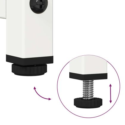 ТВ шкаф, бял, 100,5x39x60,5 см, стомана