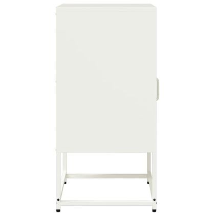 Нощно шкафче бяло 36x39x78 cm Студено валцувана стомана
