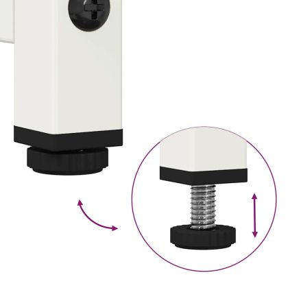 Нощно шкафче бяло 36x39x78 cm Студено валцувана стомана