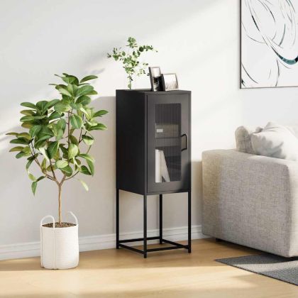 Шкаф черен 36x39x107 cm Студено валцувана стомана