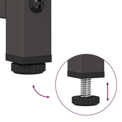Шкаф черен 36x39x107 cm Студено валцувана стомана