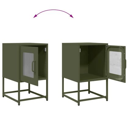 Нощно шкафче маслиненозелено 36x39x60,5 cm