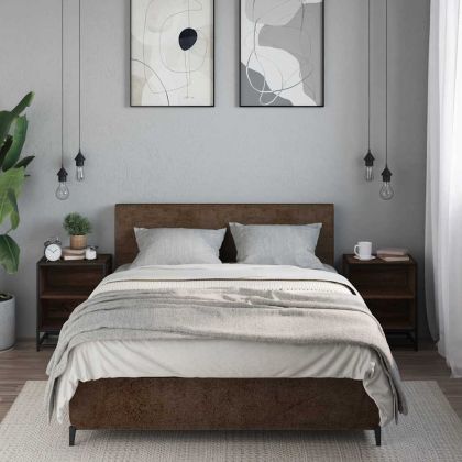 Нощни шкафчета 2 бр. кафяв дъб 40x31x50 cm