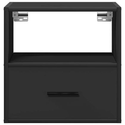 Стенно нощно шкафче черно 40x31x39,5 cm