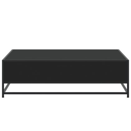 Кафе маса, черно, 100x100x30 см, инженерно дърво и метал