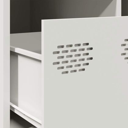 Маса за кафе, бяла, 101,5x50x43,5 см, студеновалцувана стомана