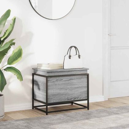 Кутия за съхранение, сив сонома, 60x40x51,5 см, инженерно дърво