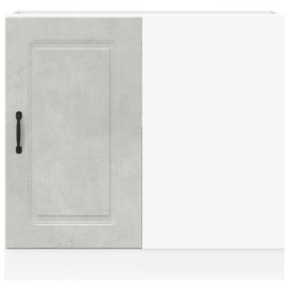 Кухненски шкаф, "Kalmar", бетонно сив, инженерно дърво