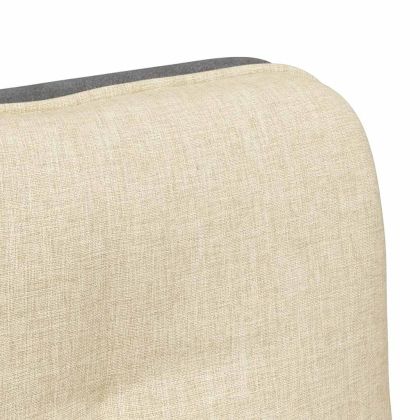 Въртящ се офис стол, кремав, текстил