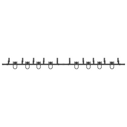 Комплект механизъм за плъзгаща врата, 366 см, стомана, черен