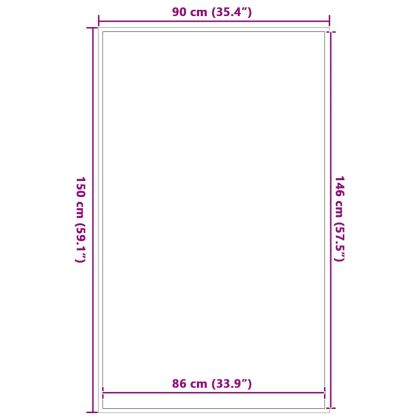 Изтривалка, антрацит, 90x150 см