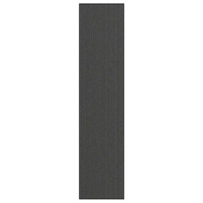 Изтривалка раирана, черна и сива, 115x500 см