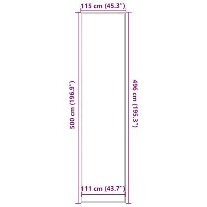 Изтривалка раирана, черна и сива, 115x500 см