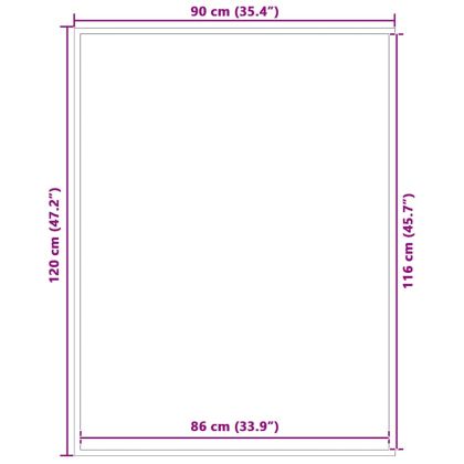 Изтривалка, кафява, 90x120 см