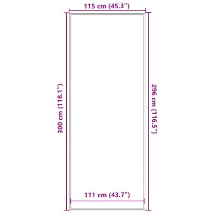 Изтривалка, черна, 115x300 см