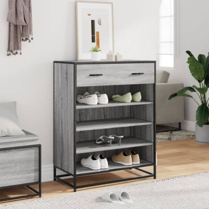 Шкаф за обувки Grey Sonoma 75x38x97,5 cm Изработена дървесина
