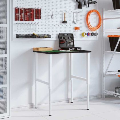 Работна маса тъмнокафява Дъб от масивна дървесина