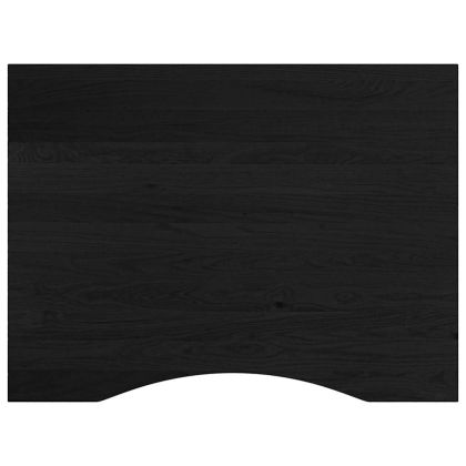 Работна маса тъмнокафява Дъб от масивна дървесина