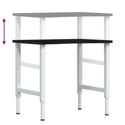 Работна маса тъмнокафява Дъб от масивна дървесина