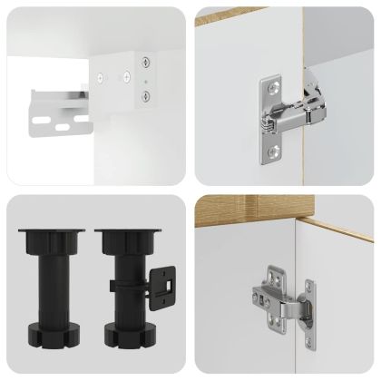 Комплект кухненски шкафове от 14 части Lucca, инженерно дърво