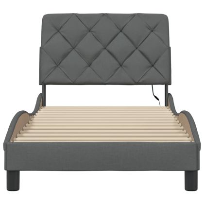 Рамка за легло със светодиод без матрак, 80x200 см, плат