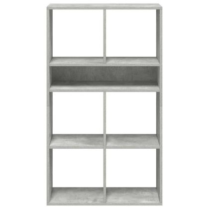 Библиотека, бетонно сива, 66x31x112 см, инженерно дърво