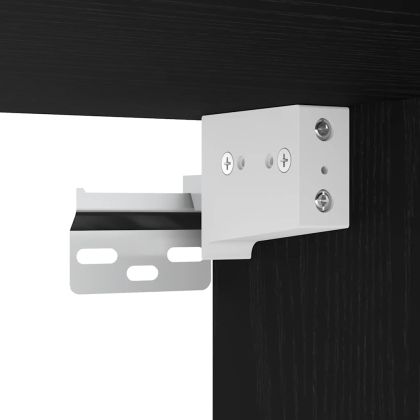 гаражни шкафове, 2 бр, черен, инженерно дърво