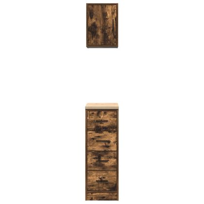 гаражни шкафове, 2 бр, опушен дъб, инженерно дърво