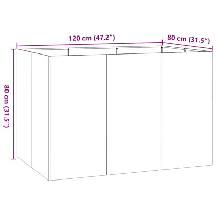Кашпа, 120x80x80 см, поцинкована стомана