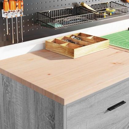 Гаражен шкаф за съхранение, сив сонома, 60x51x85 см, бор масив