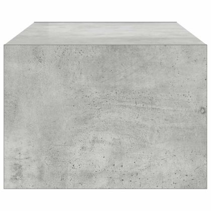 ТВ шкаф с LED осветление, бетонно сив, 100X35,5x25 см