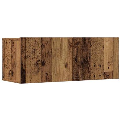 Комплект ТВ шкафове за стенен монтаж 7 части, инженерно дърво