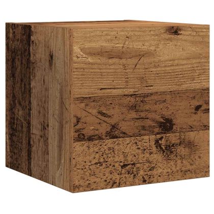 Комплект ТВ шкафове за стенен монтаж 7 части, инженерно дърво