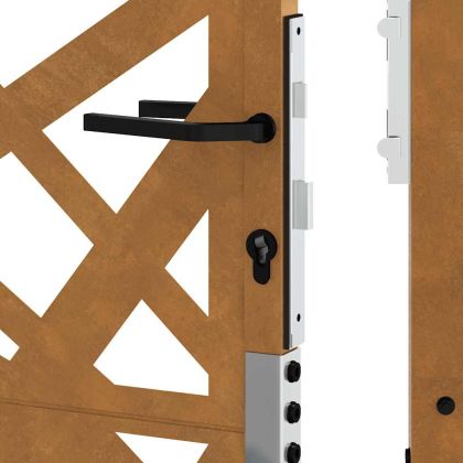 Градинска порта 100x200 см, устойчива на атмосферни влияния стомана, лек дизайн