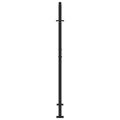 Градинска порта, черна, 100x150 см, стоманена, светъл дизайн