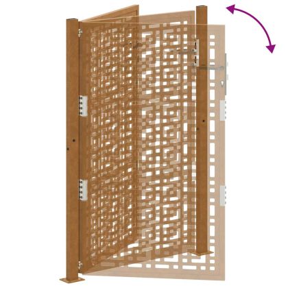 Градинска порта 100x150 см, устойчива на атмосферни влияния стомана, дизайн с кръст