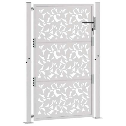 Градинска порта 100x150 см, дизайн с листо, устойчиво на атмосферни влияния, стомана