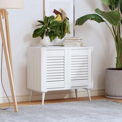 Врати за шкафове Louvred Design 2 бр., бели 39,5x29,5 см