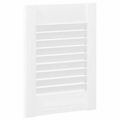 Врати за шкафове Louvred Design 2 бр., бели 39,5x29,5 см