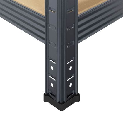 Стелаж с 4 рафта, антрацит, стомана и инженерно дърво