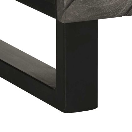 Бюфет черен 60x33x75 cm Масивна дървесина Манго